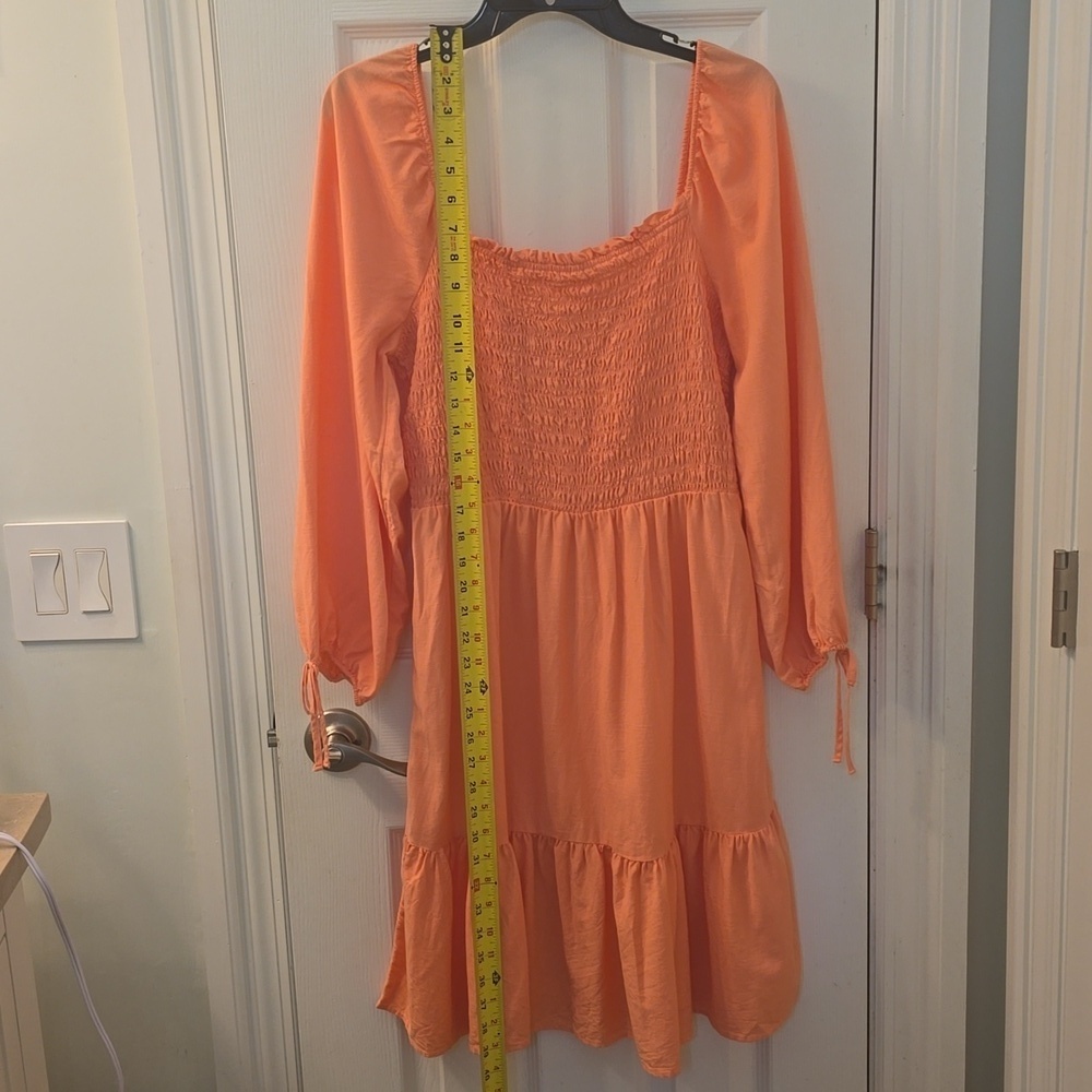 LC Lauren Conrad Peach Dress Size M (Bin 7) - Picture 6 of 9